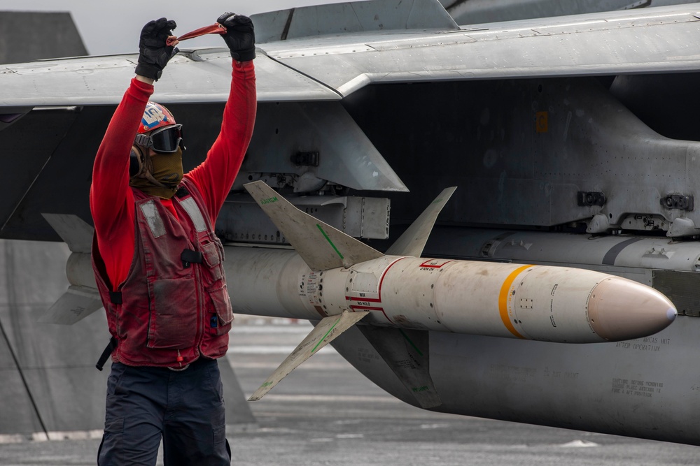 USS Dwight D. Eisenhower Conducts Flight Operations in the Red Sea