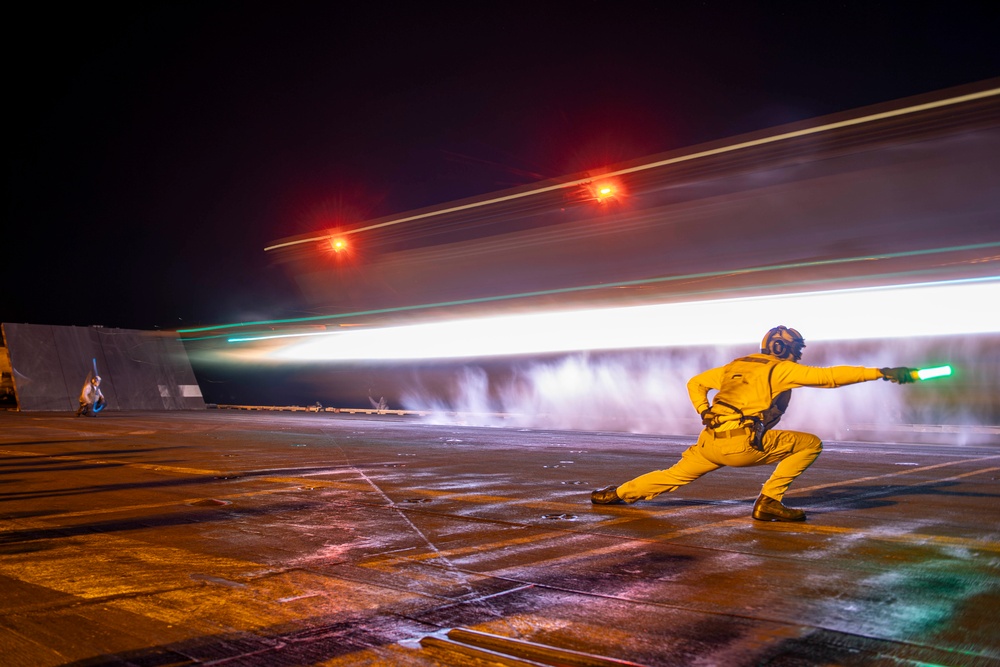 USS Dwight D. Eisenhower Conducts Flight Operations in the Red Sea