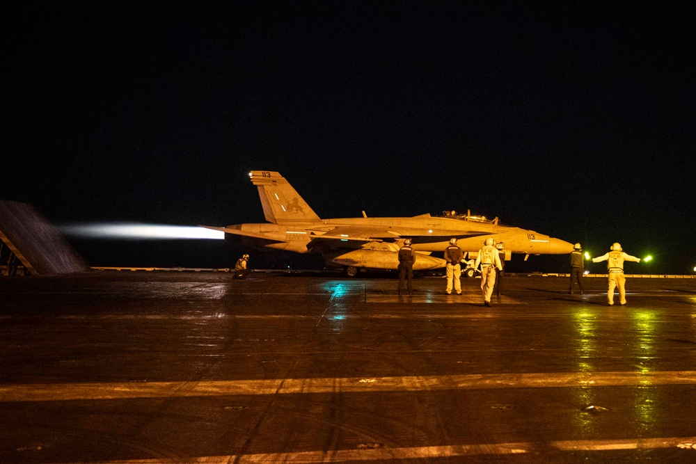 USS Dwight D. Eisenhower Conducts Flight Operations in the Red Sea