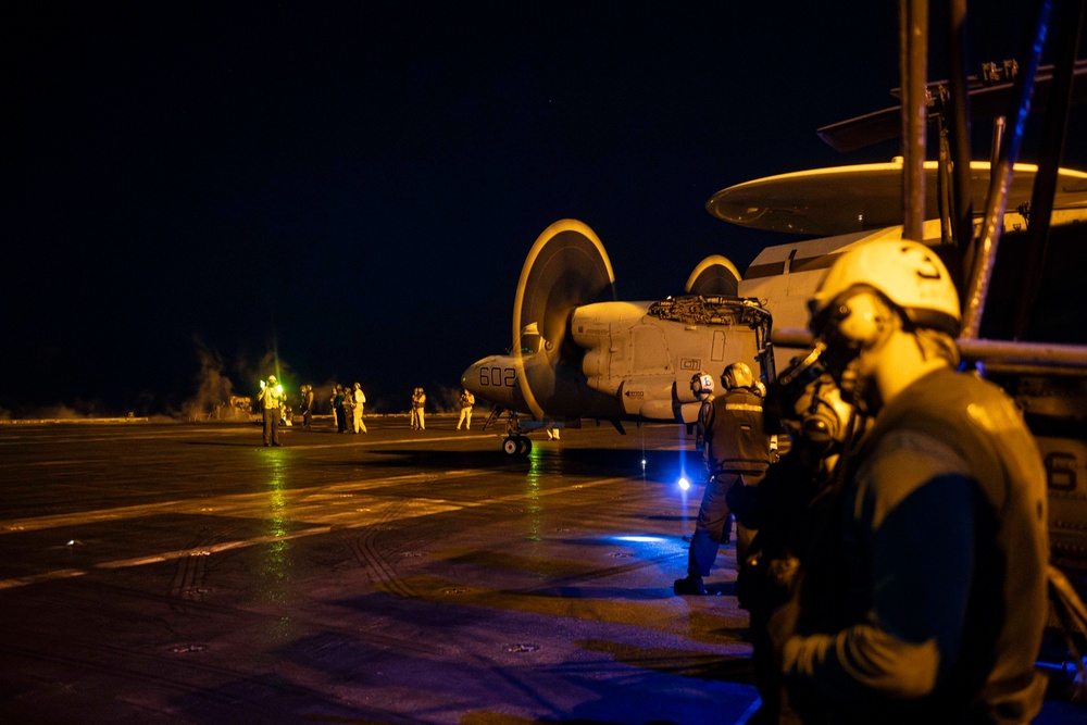 USS Dwight D. Eisenhower Conducts Flight Operations in the Red Sea