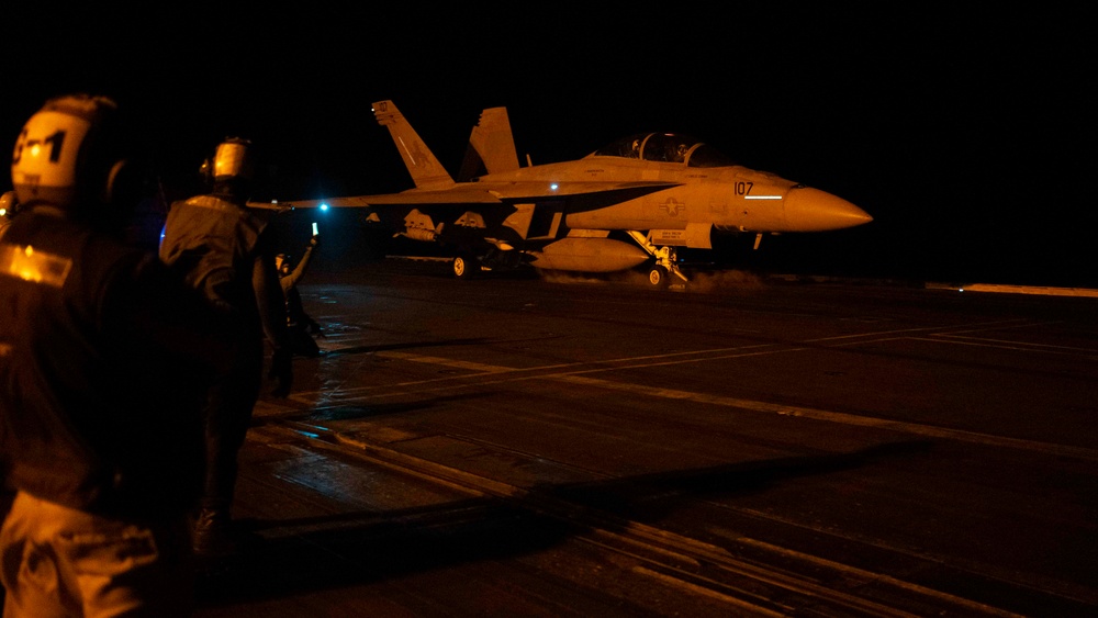 USS Dwight. D. Eisenhower Conducts Flight Operations