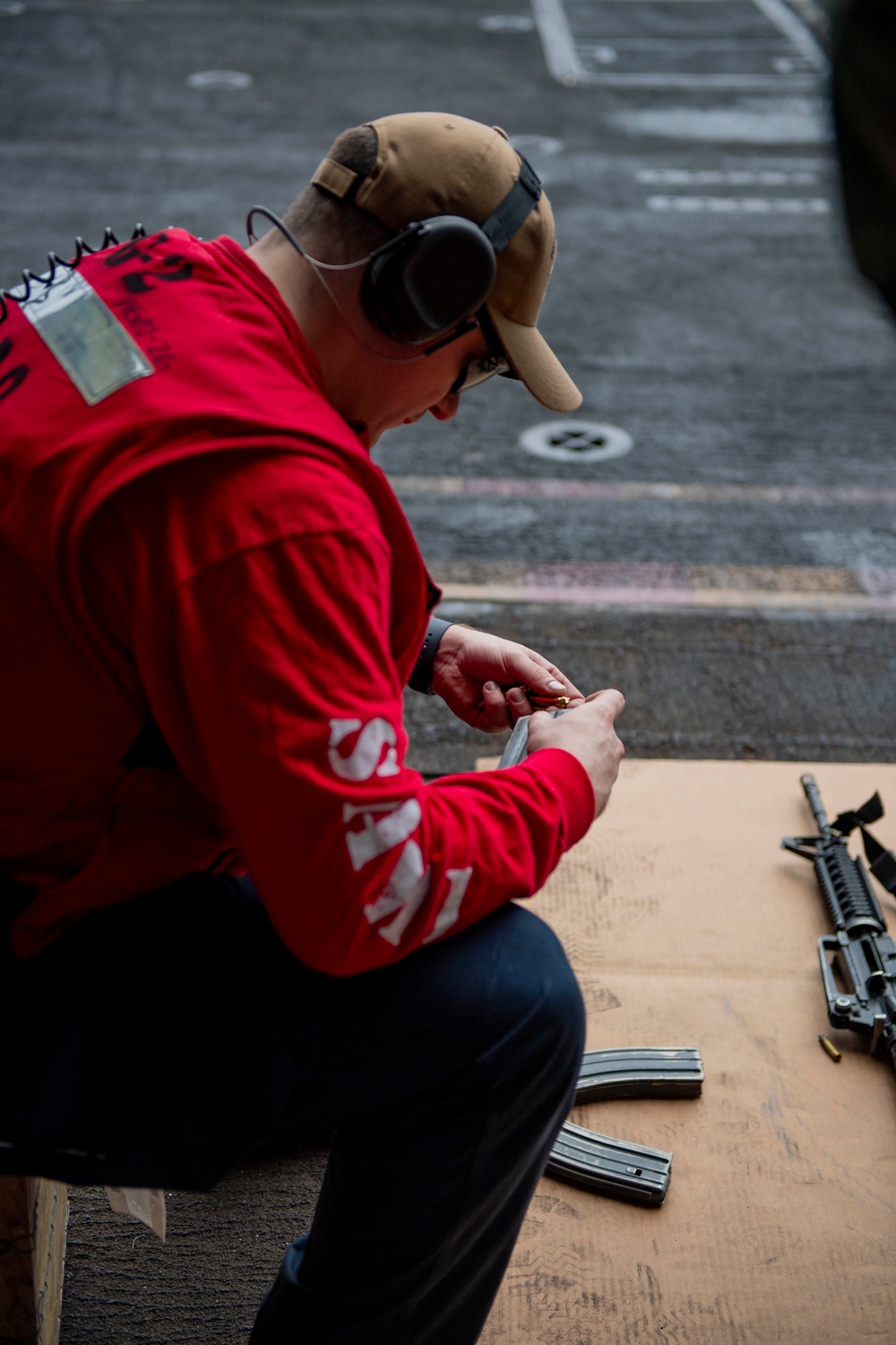 USS Dwight D. Eisenhower Conducts a Live-Fire Exercise in the Red Sea