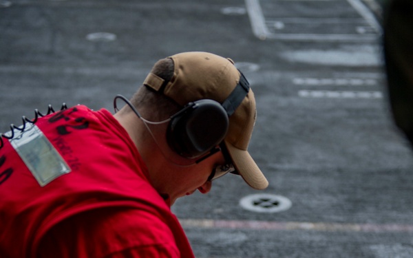 USS Dwight D. Eisenhower Conducts a Live-Fire Exercise in the Red Sea