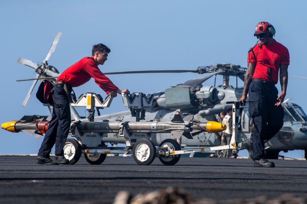 USS Dwight D. Eisenhower Conduct Routine Operations in the Red Sea