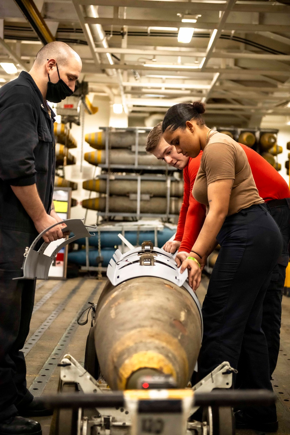 USS Dwight D. Eisenhower Prepares Ordnance in the Red Sea