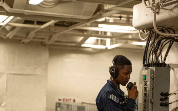 USS Dwight D. Eisenhower Prepares Ordnance in the Red Sea