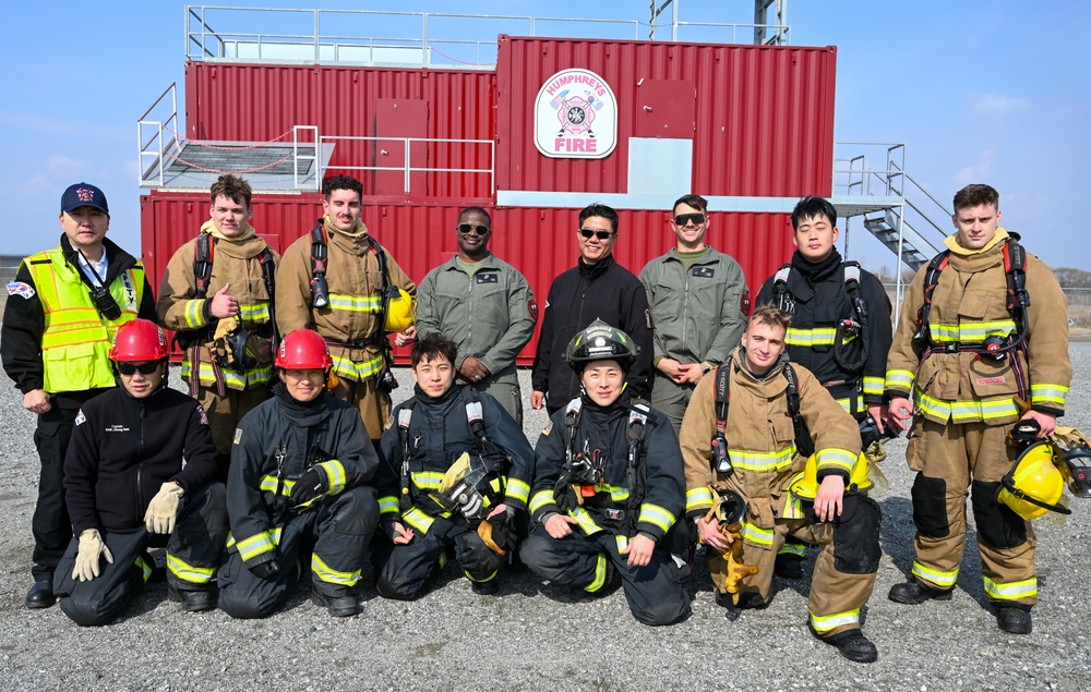 USAG Humphreys Joint Training with USMC Firefighters