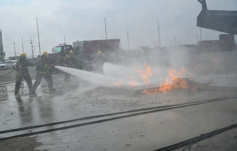 USAG Humphreys Joint Training with USMC Firefighters