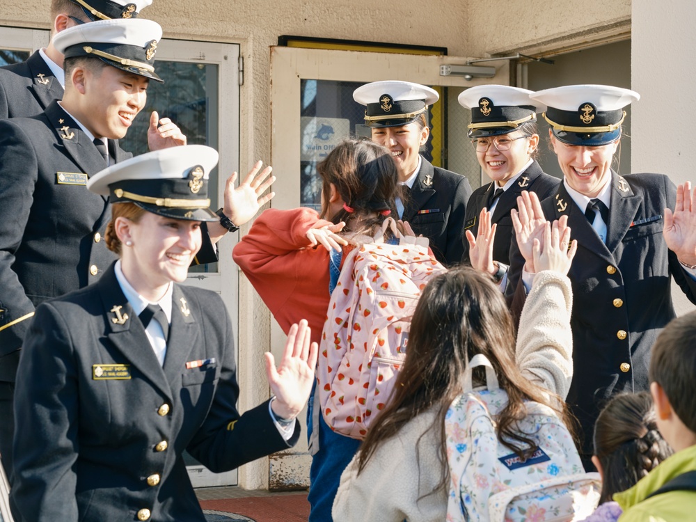 U.S. Naval Academy Glee Club performs for Sullivans Elementary School students