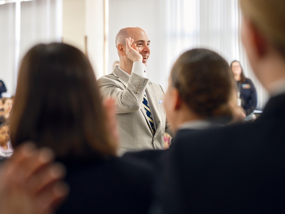 U.S. Naval Academy Glee Club performs for Sullivans Elementary School students