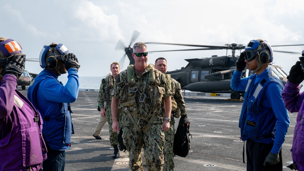 Rear Adm. Scott Visits USS Somerset During CG24