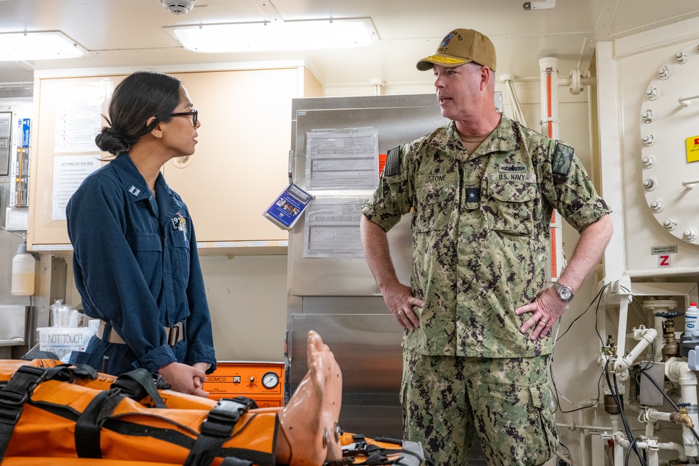 Rear Adm. Scott Visits USS Somerset During CG24