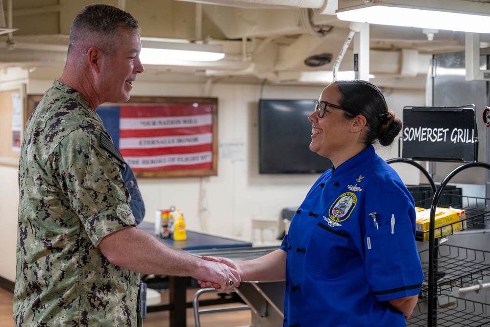 Rear Adm. Scott Visits USS Somerset During CG24