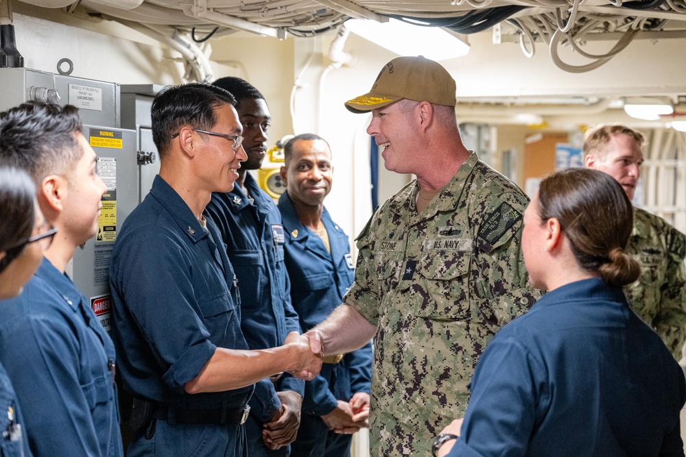 Rear Adm. Scott Visits USS Somerset During CG24