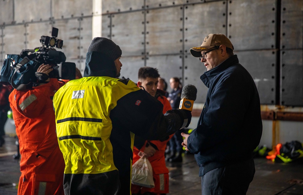 Press embark USS Gunston Hall for media event in support of Steadfast Defender 24