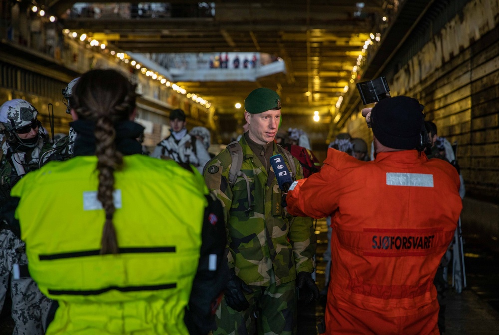 Press embark USS Gunston Hall for media event in support of Steadfast Defender 24