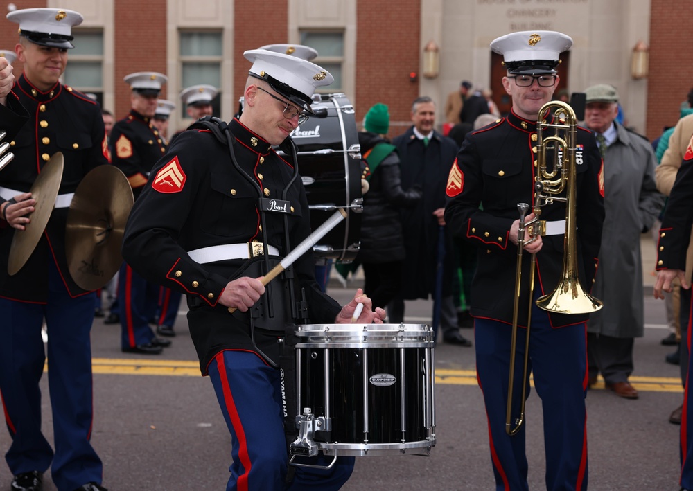Quantico Marine Band performs at Scranton’s St. Patrick’s Day Parade