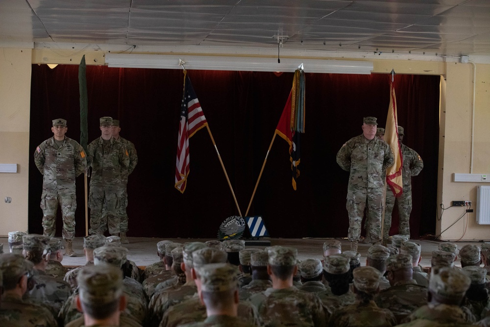 Sustainment Soldiers host a transfer of authority ceremony