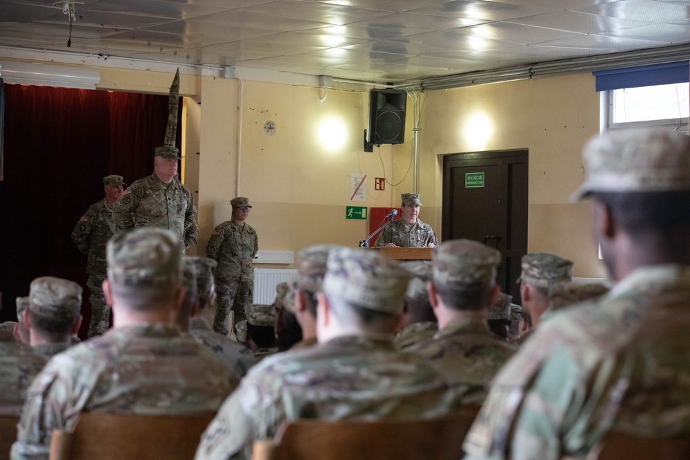 Sustainment Soldiers host a transfer of authority ceremony