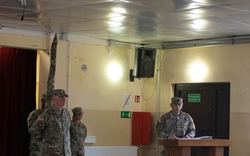 Sustainment Soldiers host transfer of authority for mission in Poland