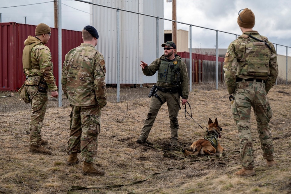 92nd SFS hosts interagency military working dog training at FAFB