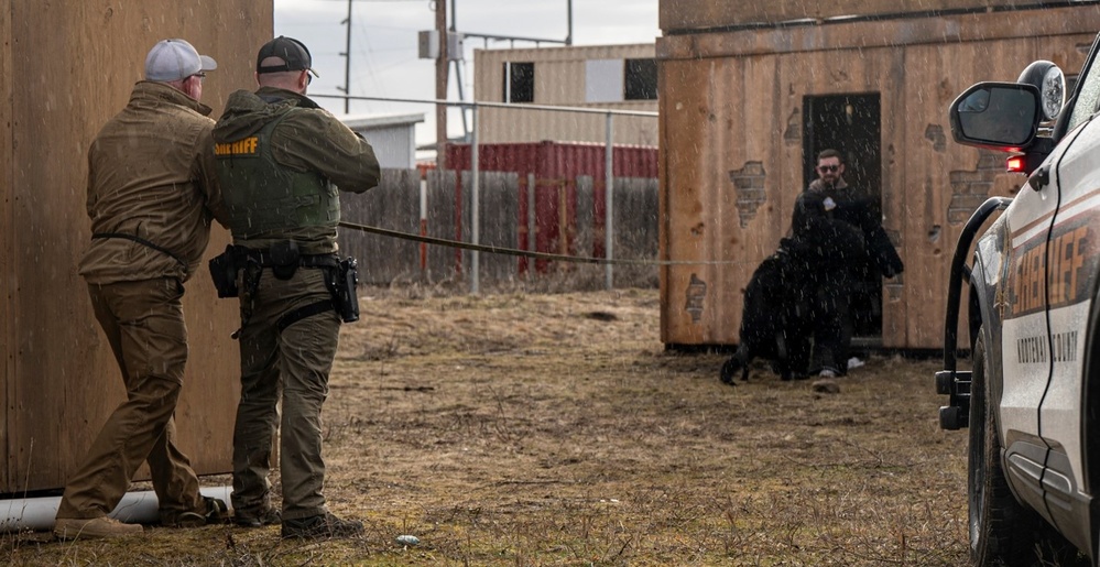92nd SFS hosts interagency military working dog training at FAFB