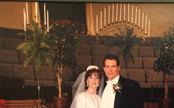 Leigh and Chaplain Scott Ingram at their wedding in Cleveland, Tennessee in December 1999. (Courtesy photo from Leigh Ingram)