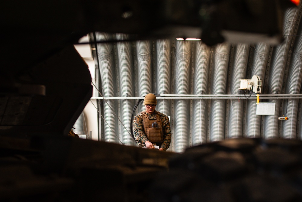 U.S. Marines with Marine Wing Support Squadron (MWSS) 273 refuel an F/A-18C Hornet during Exercise Nordic Response 24