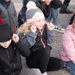 Muroc students watch Thunderbirds practice from Edwards' flight line