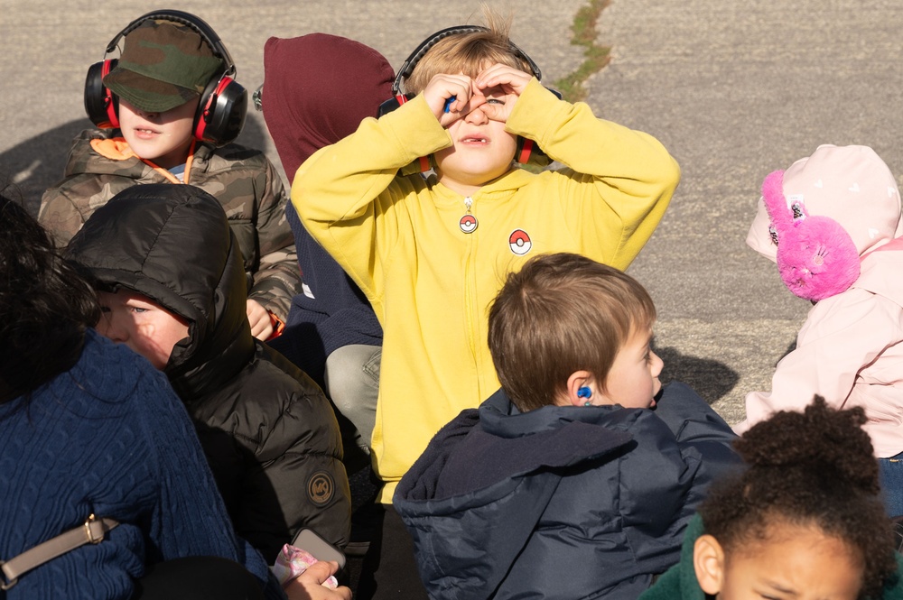 Muroc students watched the Thunderbirds practicing from Edwards' flight line