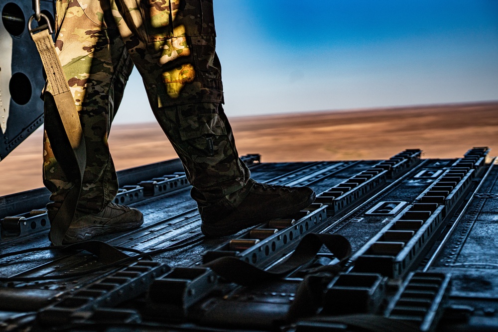 B Co. &quot;Flippers&quot; Fly Over the Middle East