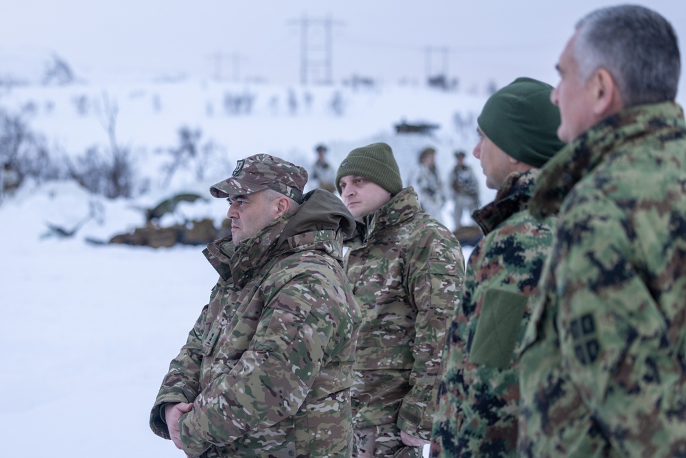 Vienna Document Observation Committee visits U.S. Marines with 1st Battalion, 2nd Marines during Nordic Response 24 in Norway