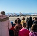 Muroc students watch Thunderbirds practice from Edwards' flight line