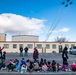 Muroc students watch Thunderbirds practice from Edwards' flight line