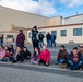 Muroc students watch Thunderbirds practice from Edwards' flight line