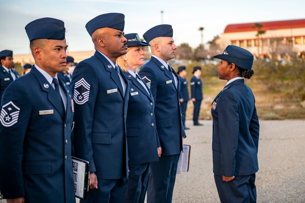 412th MDG conducts Class A uniform inspections