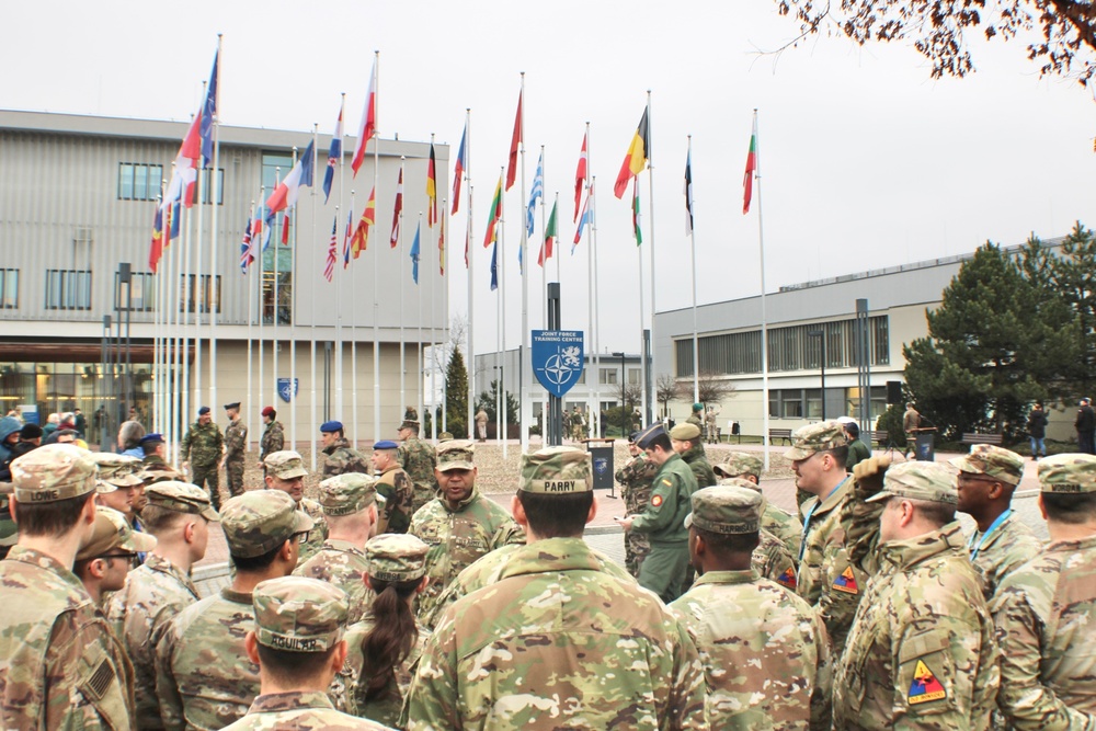 Iron Soldiers Honor Sweden's Accession at the NATO Joint Force Training Centre