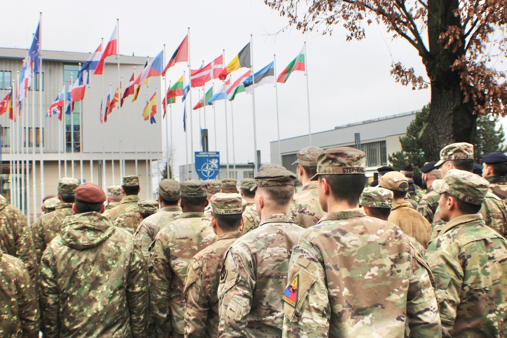 Iron Soldiers Honor Sweden's Accession at the NATO Joint Force Training Centre