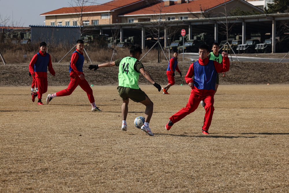 Freedom Shield 24 | III MEF, 1st MarDiv, ROK Marines participate in friendly soccer game