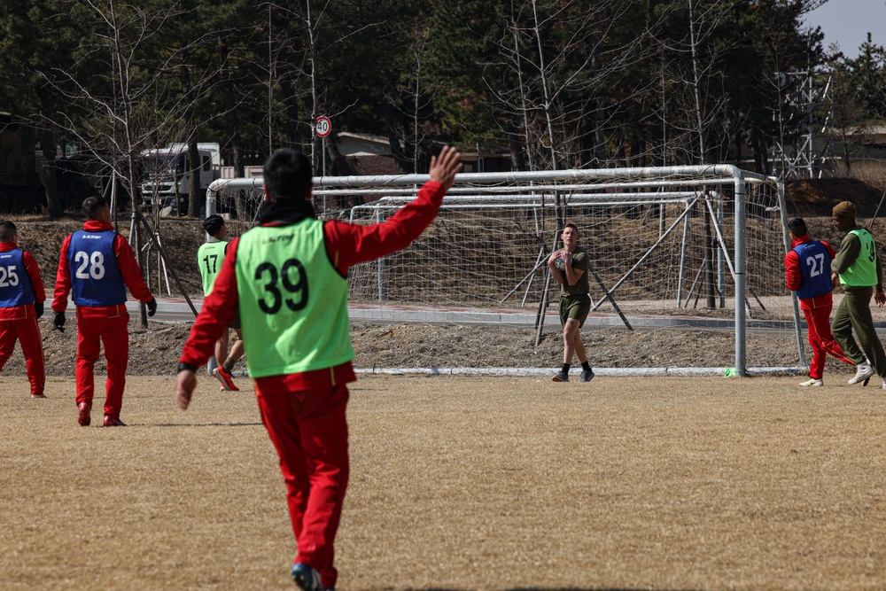 Freedom Shield 24 | III MEF, 1st MarDiv, ROK Marines participate in friendly soccer game