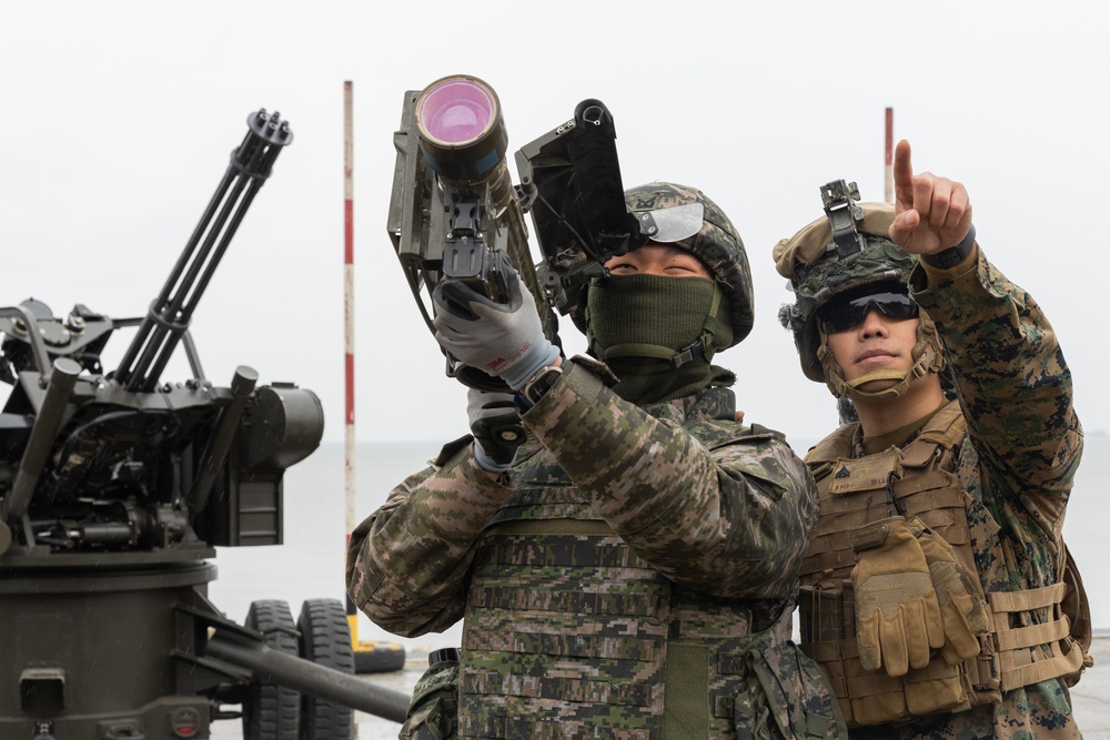 U.S. and ROK Marines conduct combined live fire