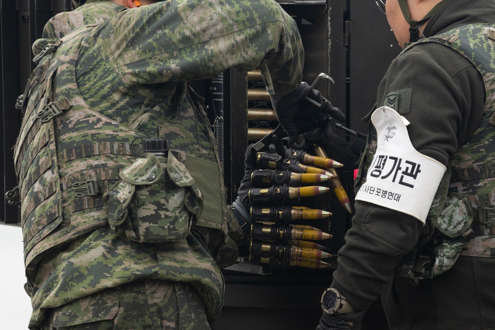 U.S. and ROK Marines conduct combined live fire