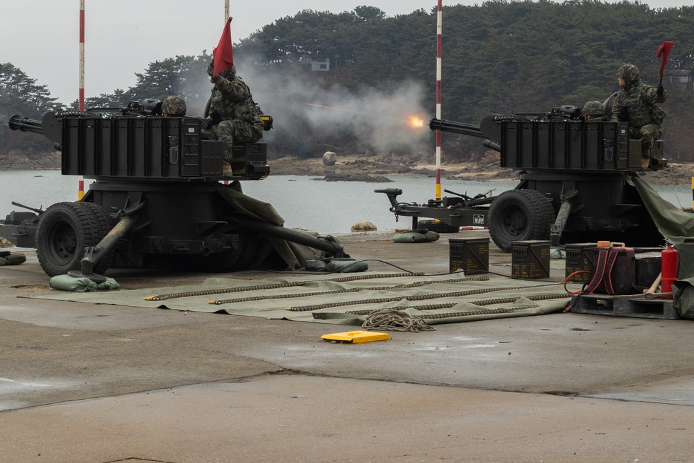 U.S. and ROK Marines conduct combined live fire