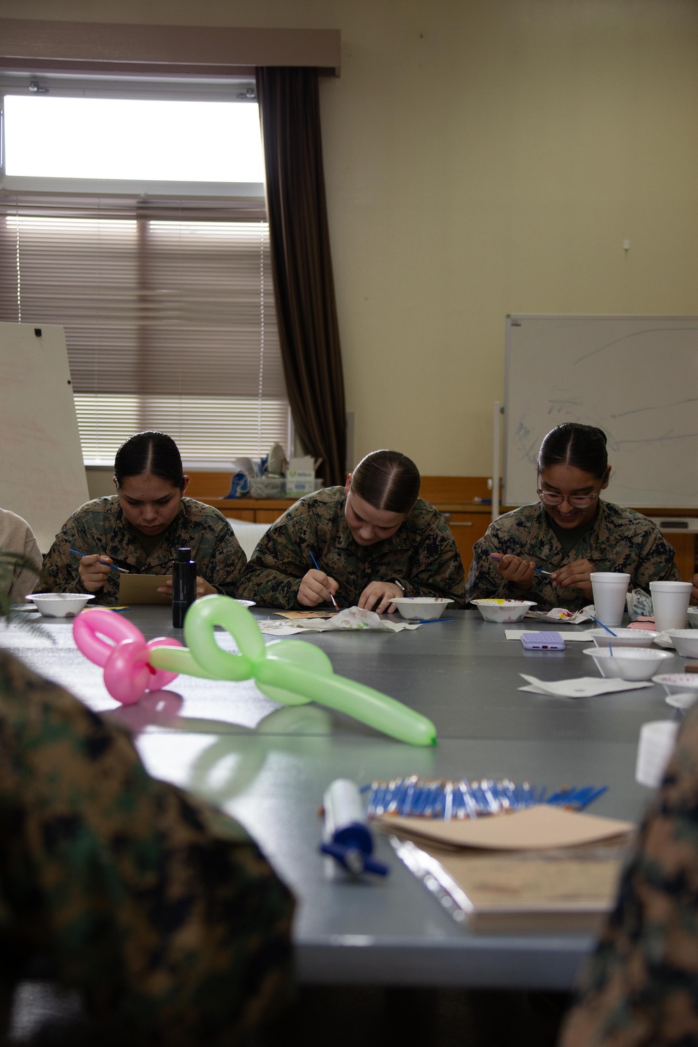 &quot;We can do it!&quot; - Female Marines gather to show support for each other.