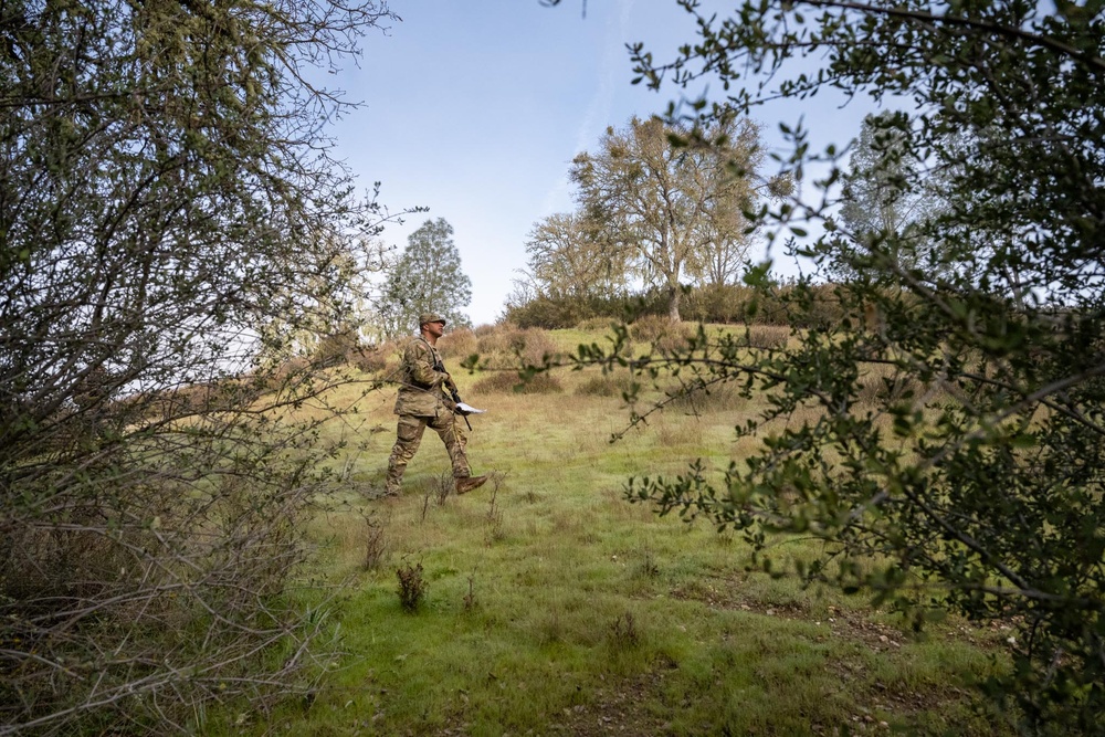 U.S. Army Reserve Soldiers complete land navigation during the Division Best Squad Competition