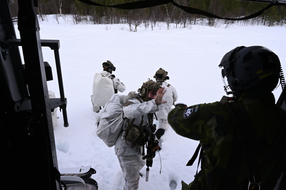 The 57th Rescue Squadron flies with NATO Allies on rescue missions as part of Nordic Response 24