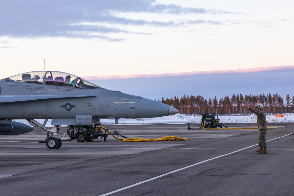 U.S. Marines with 2nd Marine Aircraft Wing arrive in Finland to conduct distributed aviation operations during Exercise Nordic Response 24