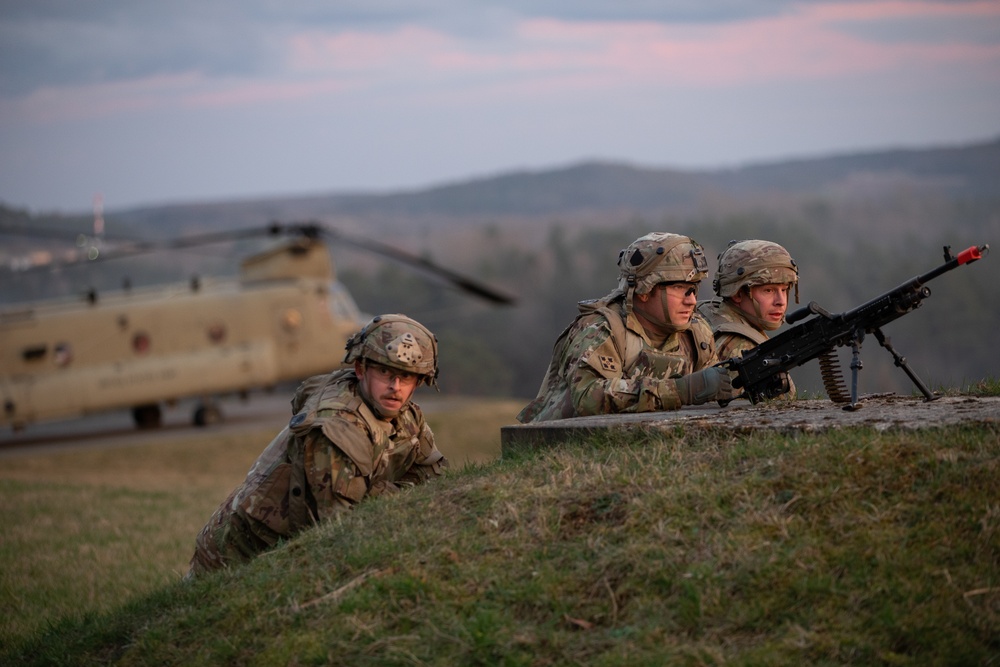 Soldiers with the 1st Combat Aviation Brigade participate in Allied Spirit 24