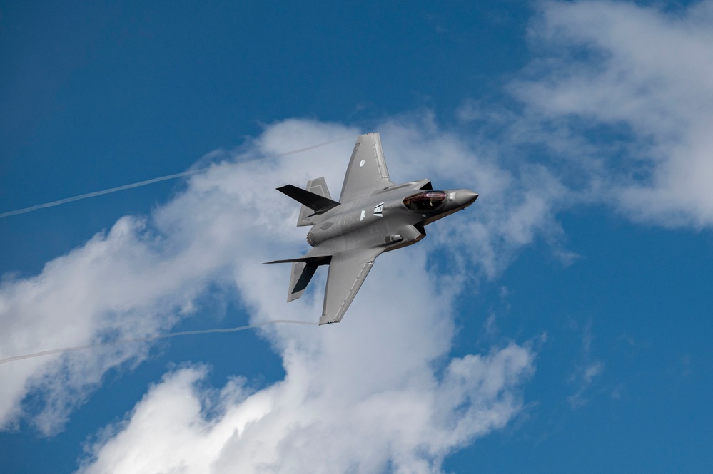 Royal Netherlands Air Force perform F-35A low-level training