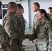 Maj. Gen. Michelle A. Schmidt, 7th Infantry Division Commanding General and Command Sgt. Maj. Stephen J. LaRocque Visit 16th Combat Aviation Brigade to Recognize Hard Work and Dedication